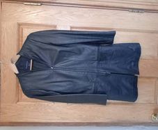 Ramsay black ladies leather jacket size UK 10