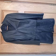 Ramsay black ladies leather jacket size UK 10
