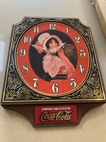 1974 Betty Coca Cola Clock Sign NOS New in original box