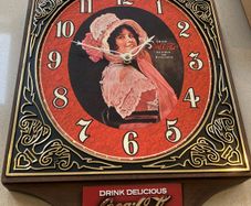 1974 Betty Coca Cola Clock Sign NOS New in original box