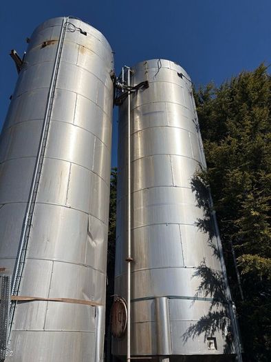 2 x 40,000L Stainless Steel Tanks
