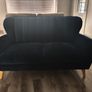 Navy Velvet 3 & 2 Seater Sofas Image 8