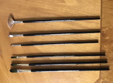 Oil painting brushes