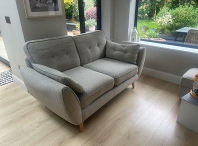 Sofa Two Seater DFS French Connection Zinc