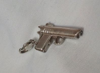 Sterling silver charm - Gun