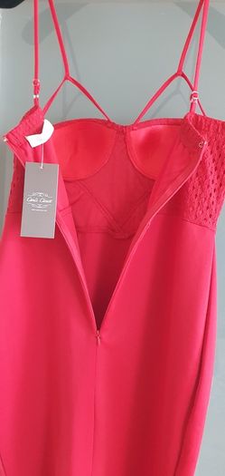 Cari's Closet Red bustier style dress Sz 14 (Fit 14-16UK) - Bnwt