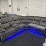 Hannan Corner Grey Fabric Recliner Sofa Image 8