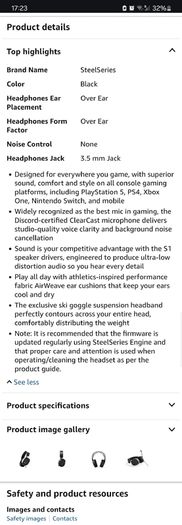 Steel Series Earphones  Headphones