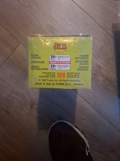 toxic crusaders sealed box 1991 100 packs of stickers and sealed sticker book