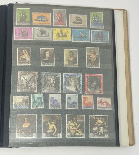 Collection: Cyprus, Greece, Italy and San Marino Stamps both mint an commemorative stamps on 41 pages