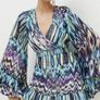 New With Tags Karen Millen Tie Dye Studded Woven Mini Drama Kimono Dress Image 2