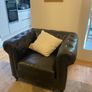 Chesterfield style leather armchair Image 5