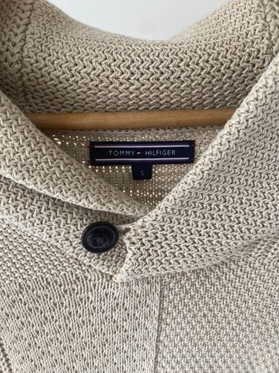 Tommy Hilfiger Shawl Collar Patchwork Sweater