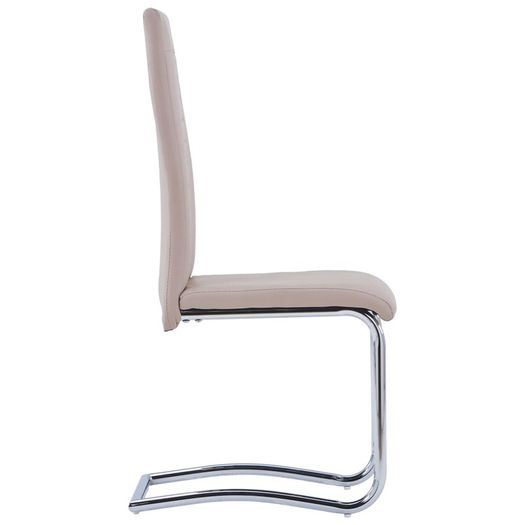 Cantilever Dining Chairs 6 pcs Cappuccino Faux Leather