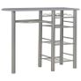 3 Piece Bar Set with Shelves Wood and Steel Grey Image 2