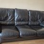 Black Leather Recliner Suite - 3 seater + 2 Single Recliners Image 3