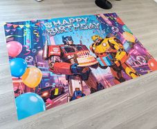 Birthday Poster Transformers 220x150cm