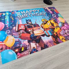 Birthday Poster Transformers 220x150cm