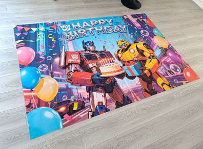 Birthday Poster Transformers 220x150cm