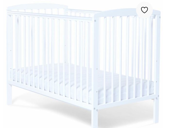 White wooden cot