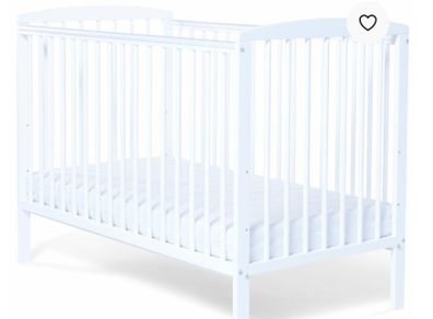 White wooden cot
