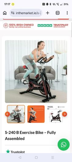 Exercise spin bike