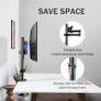 NEW SALE | Monitor Arm Desk Mount, Max. Load 10kg, Adjustable Mount with Tilt Swivel Rotation for 13-32 inch LCD LED Screens, 2 Mouting Options, Vesa 75x75/100x100mm Image 5