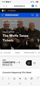 2x wolfetones tickets