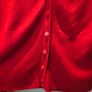 Red V neck cardigan Image 3