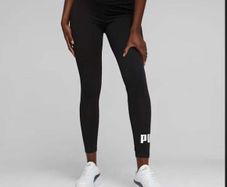 Puma black logo ladies leggings size XL UK16 EU44 Postage included