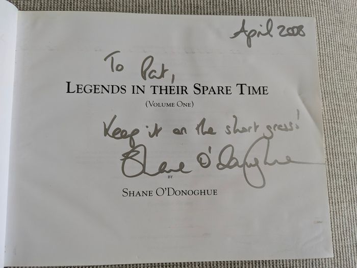 Legends in Their Spare Time - Shane O'Donoghue - Signed Irish Golf Hardback