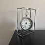 Chrome Pocket Watch Hanging Desk Clock - Roman Numeral - Modern Mantel Clock Image 2
