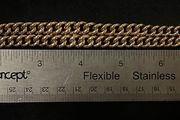 Vintage 9ct Rose gold double Albert flat curb link bracelet 55.5 grams