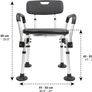 Adjustable Bath Tub Shower Chair For Elderly, Pregnant Woman Bench Bathroom Stool Seat Image 9