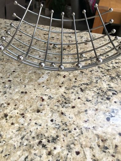 chrome fruit bowl