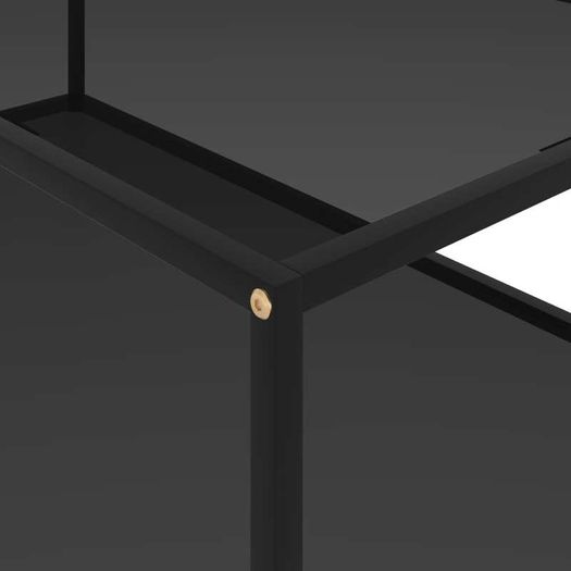 Tea Table Black 120x60x35 cm Tempered Glass