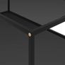 Tea Table Black 120x60x35 cm Tempered Glass Image 3