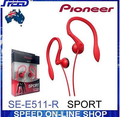 Pioneer SE-E511-R Open-Air Dynamic Sport Red Earphones In-Ear/Hook