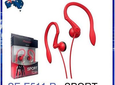 Pioneer SE-E511-R Open-Air Dynamic Sport Red Earphones In-Ear/Hook