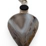 Vintage 925 Sterling Silver Dendritic Agate & Smoky Quartz Pendant Image 3