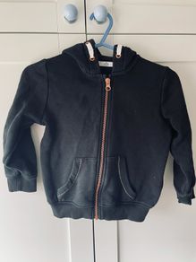 M&S black hoodie with rose gold zip/detail
