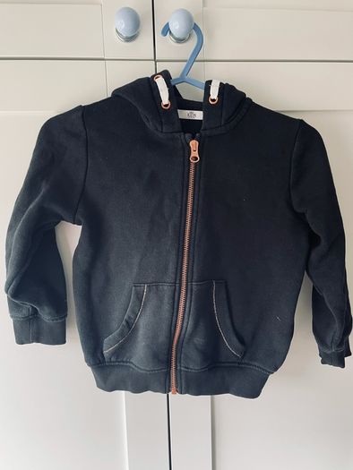 M&S black hoodie with rose gold zip/detail