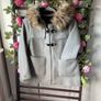 jacket Zara grey wool hooded jacket with fur medium Image 4