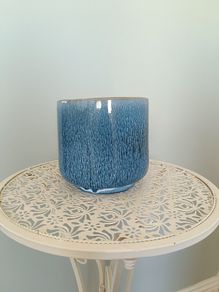 Blue Ceramic Plant Pot