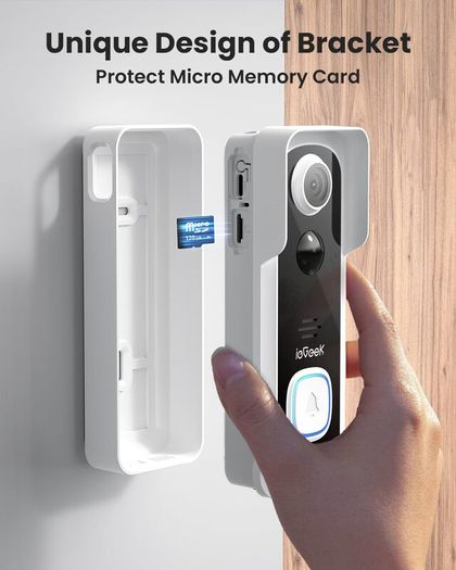 ieGeek Wire Free Wireless FHD 1080P Smart Video Doorbell - No Subscription Required - Brand New