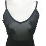 Ladies Black Sexy Strappy Pencil Dress With Embroidered Floral Chest Area Uk 8 includes postage Image 3
