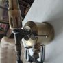 Antique French brass metal burner blow lamp Image 3