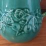 Lovely Vintage Retro Extremely Rare 70's Jade Green Milk Jug Made by Celtic Kilrush in the Fabulous and Rare Irish Earl Pattern featuring a Cherry and Foliage Motif Image 2