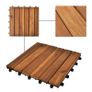 Decking Tiles Vertical Pattern 30 x 30 cm Acacia Set of 30 Image 4