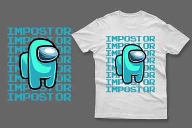Sky blue impostor among us t-shirt impostor t-shirt